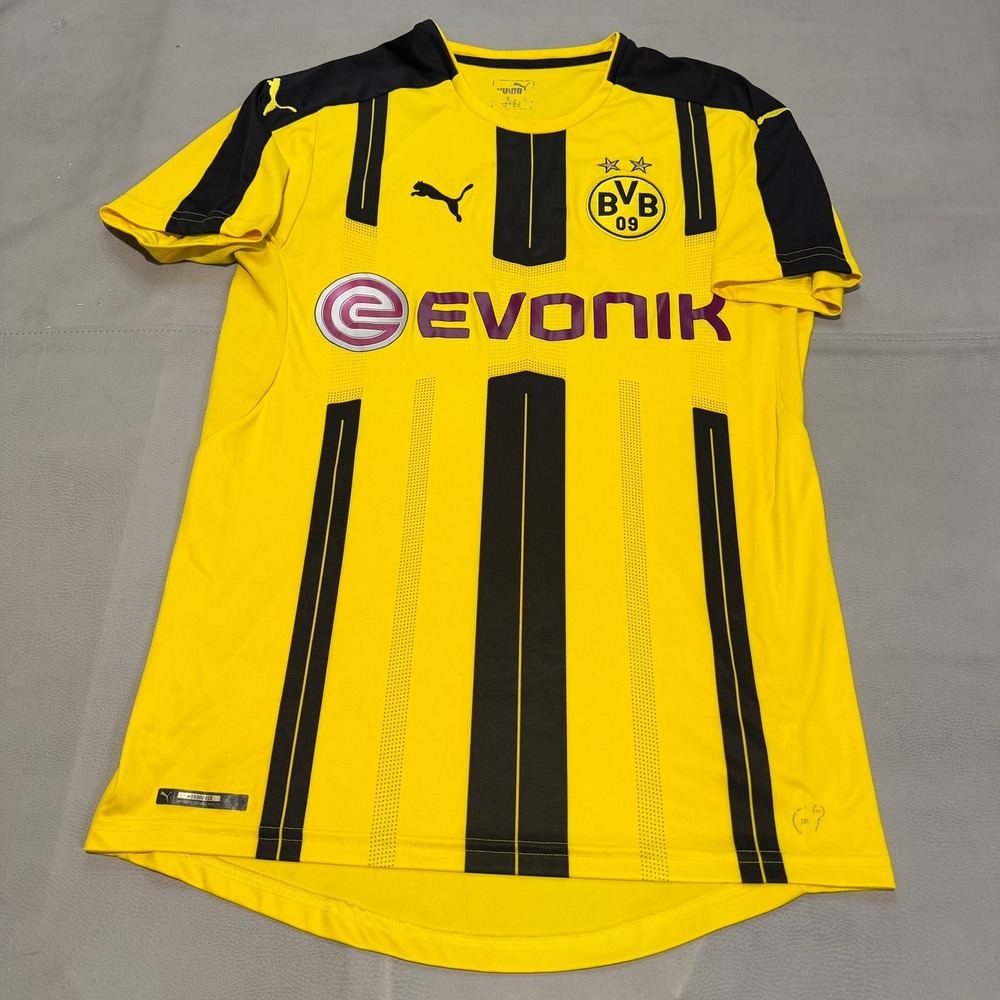 Puma Borussia Dortmund BVB 09 Home Jersey Kit Men Yellow Black Evonik Soccer-M-
